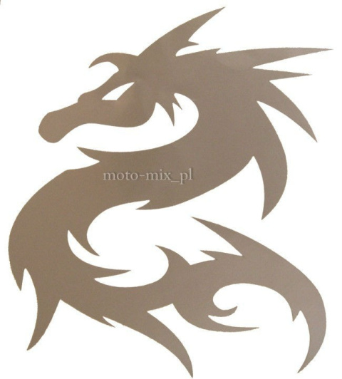Naklejka tuningowa - SMOK (dragon) srebrna Naklejka tuningowa - SMOK (dragon) srebrna