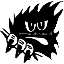 Naklejka tuningowa - buźka - diabełek -black