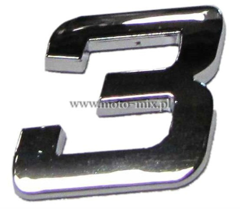 Literki cyfry kursywa 3 (trzy) Literki cyfry kursywa 3 (trzy)