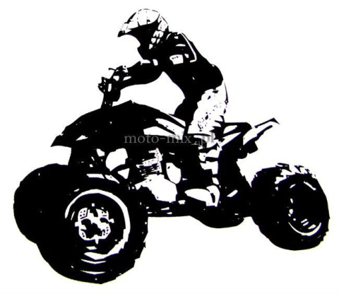 Naklejka tuningowa - QUAD black - white Naklejka tuningowa - QUAD black - white