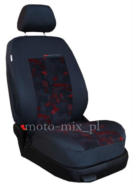 Pokrowce samochodowe - czerwony UN ELEGANCE welur 80% Pokrowce samochodowe - czerwony UN ELEGANCE welur 80%