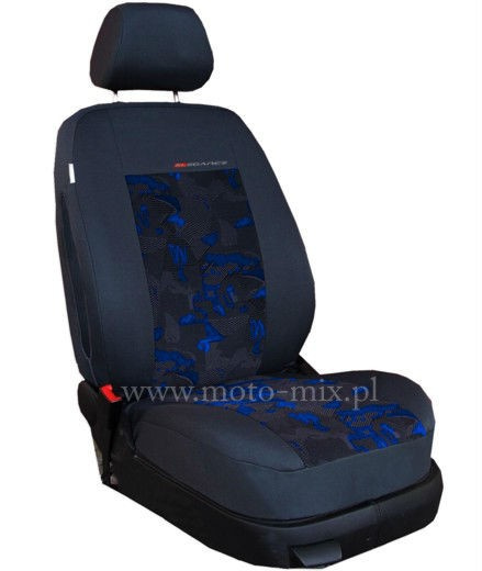 Pokrowce samochodowe - przód ELEGANCE welur 80% niebieski Pokrowce samochodowe - przód ELEGANCE welur 80% niebieski