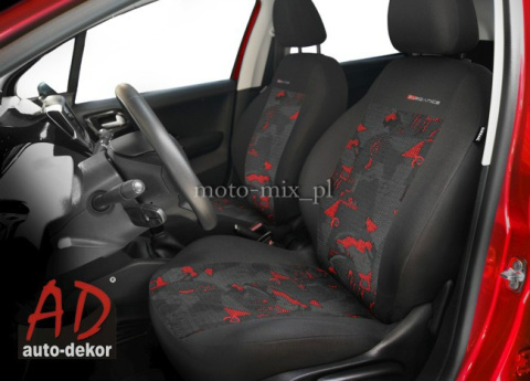 Pokrowce samochodowe - czerwony UN ELEGANCE welur 80% Pokrowce samochodowe - czerwony UN ELEGANCE welur 80%