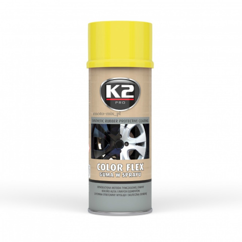 COLOR FLEX Guma w sprayu K2 ŻÓŁTY 400 ML COLOR FLEX Guma w sprayu K2 ŻÓŁTY 400 ML