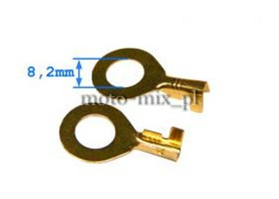 Konektor oczkowy nieizolowany 8,2mm 10 szt komplet Konektor oczkowy nieizolowany 8,2mm 10 szt komplet