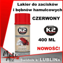 Lakier do zacisków i bębnów hamulcowych K2 CZERWONY