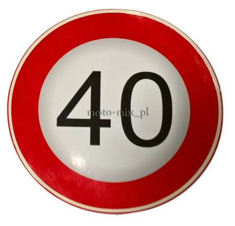 Naklejka samochodowa - Ograniczenie prędkości 40 km/h Naklejka samochodowa - Ograniczenie prędkości 40 km/h
