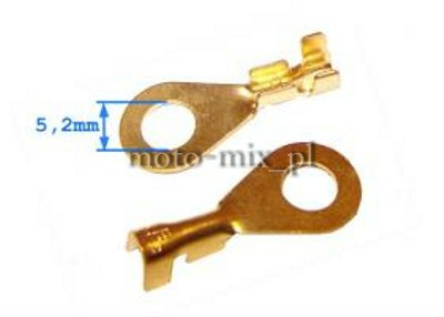 Konektor oczkowy nieizolowany 5,2mm 10 szt kpl Konektor oczkowy nieizolowany 5,2mm 10 szt kpl