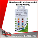 Bezpieczniki samochodowe płytkowe MINI NISKI PROFIL 10szt.