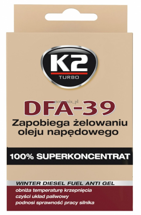 Dodatek do DIESLA Zapobiega żelowaniu K2 DFA-39 50 ML Dodatek do DIESLA Zapobiega żelowaniu K2 DFA-39 50 ML
