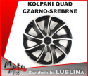 Kołpaki QUAD 15 cali - czarno - srebrny komplet 4 szt.