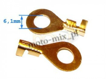 Konektor oczkowy nieizolowany 6,1mm 10szt Konektor oczkowy nieizolowany 6,1mm 10szt