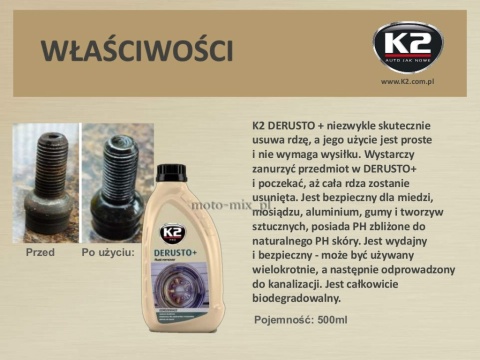 Odrdzewiacz K2 DERUSTO 500 ML Odrdzewiacz K2 DERUSTO 500 ML