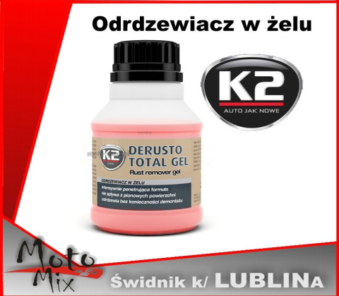 Odrdzewiacz w żelu K2 DERUSTO TOTAL GEL 250 ML Odrdzewiacz w żelu K2 DERUSTO TOTAL GEL 250 ML