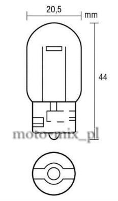 Żarówka T20 21W 12V W3x16d Żarówka T20 21W 12V W3x16d