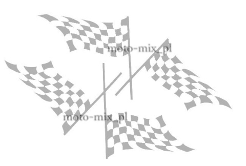 Naklejka FLAGA Racing SZARA szachownica Naklejka FLAGA Racing SZARA szachownica