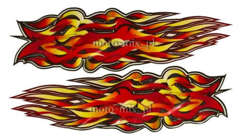 Naklejka płomień PLECIONKA czerwona 15x4,5 cm Naklejka płomień PLECIONKA czerwona 15x4,5 cm