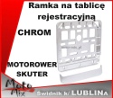 Ramka kwadratowa mała Motorower Skuter CHROM