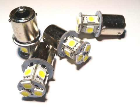 Żarówka LED biała P21W BA15S 8 SMD 5050