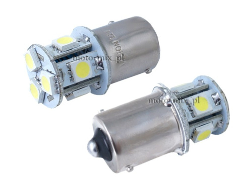 Żarówka P21W BA15s 8x 5050 SMD LED 4W 12V biała 2 szt.