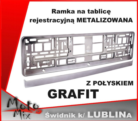 Ramka GRAFIT Ramka na tablicę rejestracyjną Ramka GRAFIT Ramka na tablicę rejestracyjną