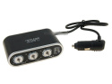 Rozgałęziacz zapalniczki III 12/24V włączniki, USB 1000 mA