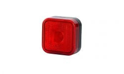 Lampa obrysowa kwadratowa z odblaskiem - czerwona Lampa obrysowa kwadratowa z odblaskiem - czerwona