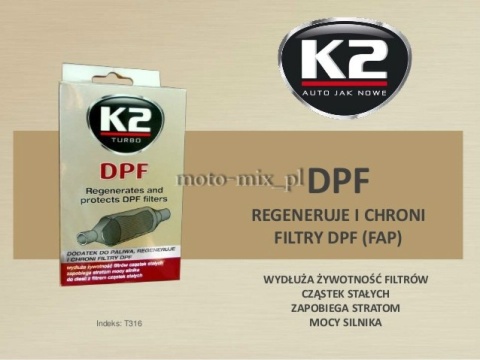 Dodatek do paliwa, regeneruje i chroni filtry DPF K2 Dodatek do paliwa, regeneruje i chroni filtry DPF K2