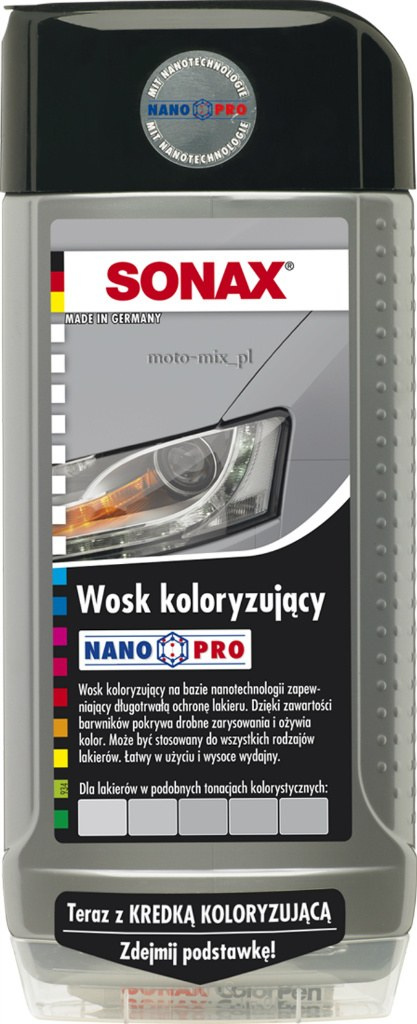 Wosk koloryzujący Sonax 500ml srebrny Wosk koloryzujący Sonax 500ml srebrny