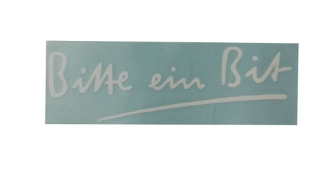 Naklejka Bitte ein bit NIEMCY biała Naklejka Bitte ein bit NIEMCY biała