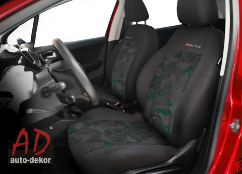 Pokrowce samochodowe - przód ELEGANCE welur 80% zielone Pokrowce samochodowe - przód ELEGANCE welur 80% zielone