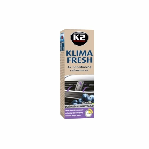 Preparat klimatyzacji K2 KLIMA FRESH 150 ML BLUEBERRY Preparat klimatyzacji K2 KLIMA FRESH 150 ML BLUEBERRY