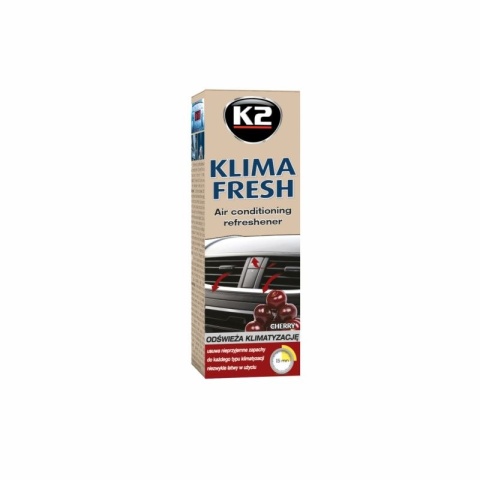 Preparat klimatyzacji K2 KLIMA FRESH 150 ML CHERRY Preparat klimatyzacji K2 KLIMA FRESH 150 ML CHERRY