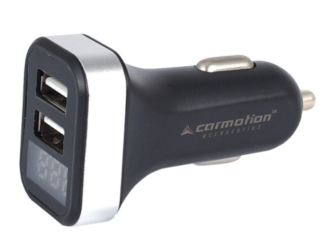 Ładowarka wtyczka z woltomierzem 2x USB, 3.1A, do gniazda zapalniczki 12/24V Ładowarka wtyczka z woltomierzem 2x USB, 3.1A, do gniazda zapalniczki 12/24V