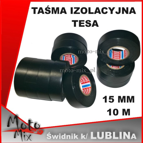 Taśma izolacyjna Czarna TESA 15mm 10m Taśma izolacyjna Czarna TESA 15mm 10m