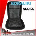 Mata na siedzenie - koraliki - czarna Carmotion