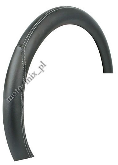 Pokrowiec na kierownicę 37-39 cm (M) Club czarny szyty TPE Pokrowiec na kierownicę 37-39 cm (M) Club czarny szyty TPE
