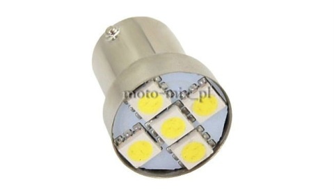 Żarówka ledowa symetryczna BAY15S 12V (G18.5) 2W 5LED SMD Żarówka ledowa symetryczna BAY15S 12V (G18.5) 2W 5LED SMD