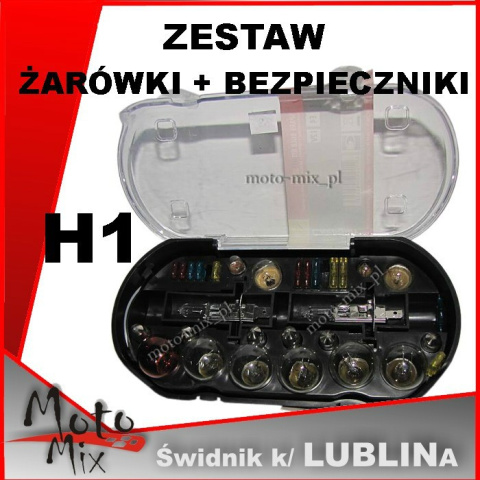 Zestaw żarówek H1 30 el bezpieczniki Zestaw żarówek H1 30 el bezpieczniki