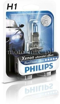 Żarówka H1PHILIPS Xenon BlueVision ultra Żarówka H1PHILIPS Xenon BlueVision ultra