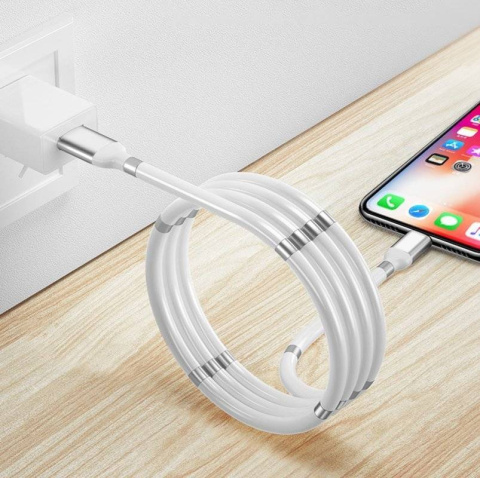 Kabel Łatwozwijalny USB do szybkiego ładowania typ-C | Quick Charge 3.0 Kabel Łatwozwijalny USB do szybkiego ładowania typ-C | Quick Charge 3.0