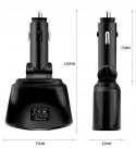 Ładowarka -rozgałęziacz-woltomierz /2 porty USB 3,1A-12V i 24V