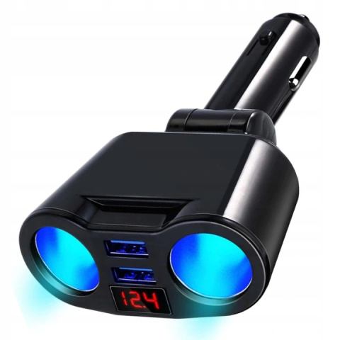 Ładowarka -rozgałęziacz-woltomierz /2 porty USB 3,1A-12V i 24V Ładowarka -rozgałęziacz-woltomierz /2 porty USB 3,1A-12V i 24V