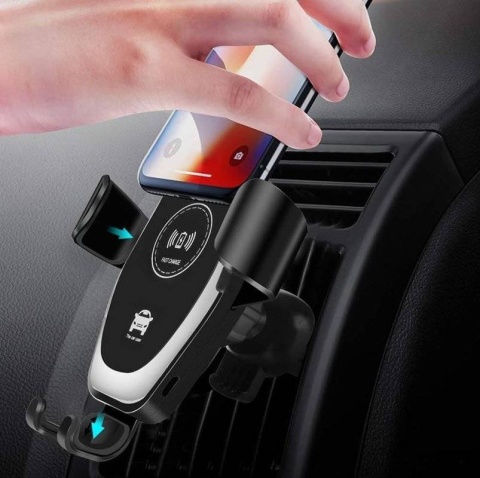 Uchwyt na telefonGrawitacyjny samochodowy | ładowarka indukcyjna Fast Charge 10W Uchwyt na telefonGrawitacyjny samochodowy | ładowarka indukcyjna Fast Charge 10W