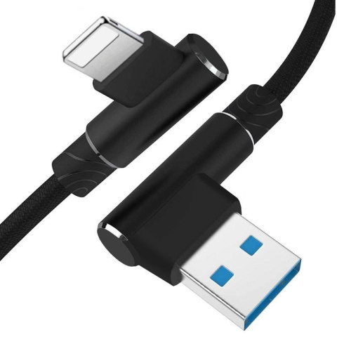 Kabel Kątowy USB do ładowania telefonu | iPhone 5 6 7 8 X 11 2.4A Kabel Kątowy USB do ładowania telefonu | iPhone 5 6 7 8 X 11 2.4A