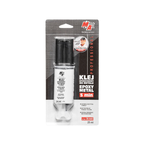 Klej epoksydowy do metalu 5 minut - strzykawka 25ml Klej epoksydowy do metalu 5 minut - strzykawka 25ml