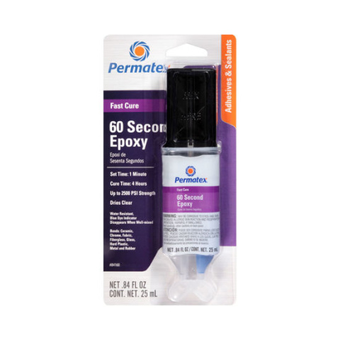 Permatex 60 Second Epoxy szybkowiążący bezbarwny klej epoksydowy 25ml Permatex 60 Second Epoxy szybkowiążący bezbarwny klej epoksydowy 25ml