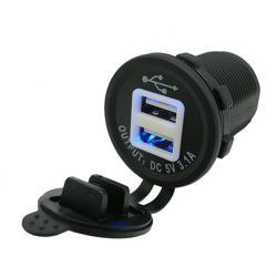 ŁADOWARKA -GNIAZDO 12 / 24V- 2 x USB - 2,1A i 1A ŁADOWARKA -GNIAZDO 12 / 24V- 2 x USB - 2,1A i 1A