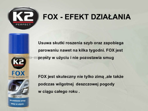 Zapobiega parowaniu szyb K2 FOX 150 ML Zapobiega parowaniu szyb K2 FOX 150 ML
