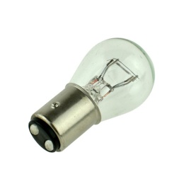 Żarówka symetryczna biała 12V 21/4W BAZ15D